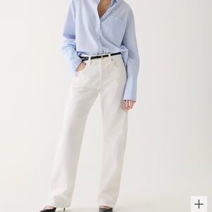 NWt J Crew Point Sur loose straight jean in white